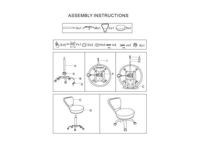 Set of 2 Grey Pedicure Stool S6660