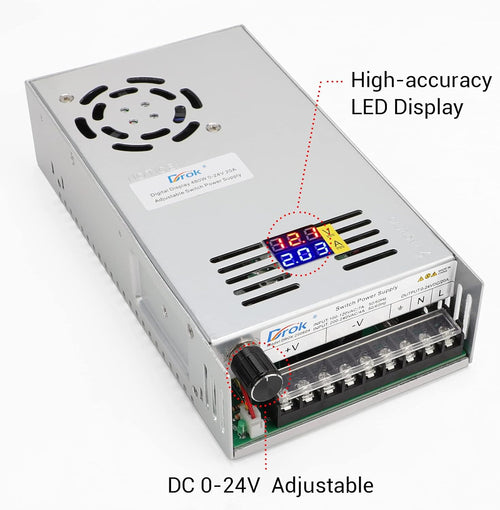 24V 20A 480W Buck Converter Dual Display Variable Adjustable Regulated Switching Voltage Transformer X169988
