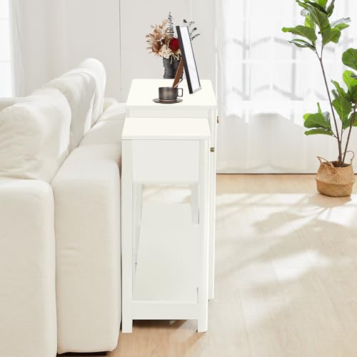 63" Console Table with Drawer, Marble Texture Top Sideboard with Open Bottom Shelf J637774