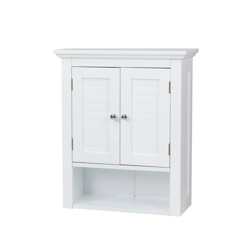 White Wall Cabinet with Double Doors J765373