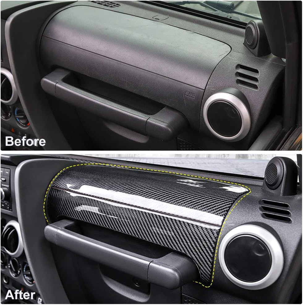Co-Pilot Armrest Box Trim Sticker Kit Carbon Fiber Pattern D6375
