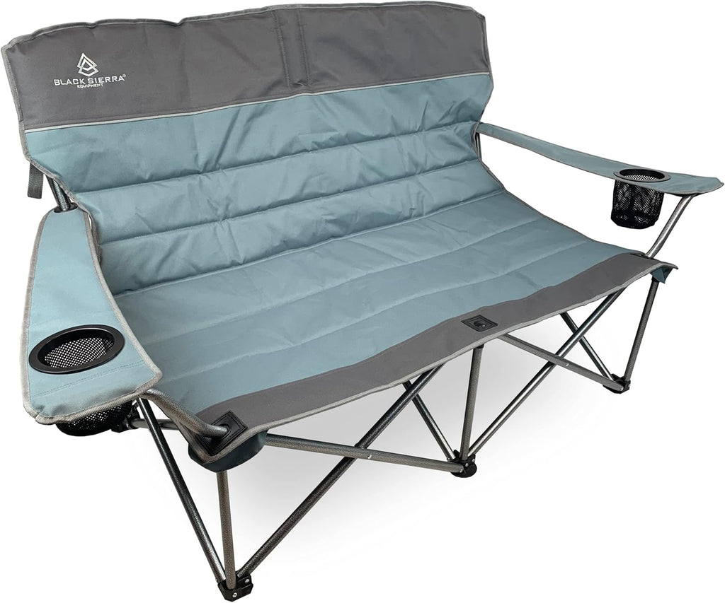Blue Padded Folding Camping Sofa with Carry Bag B645071