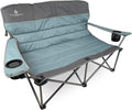 Blue Padded Folding Camping Sofa with Carry Bag B645071