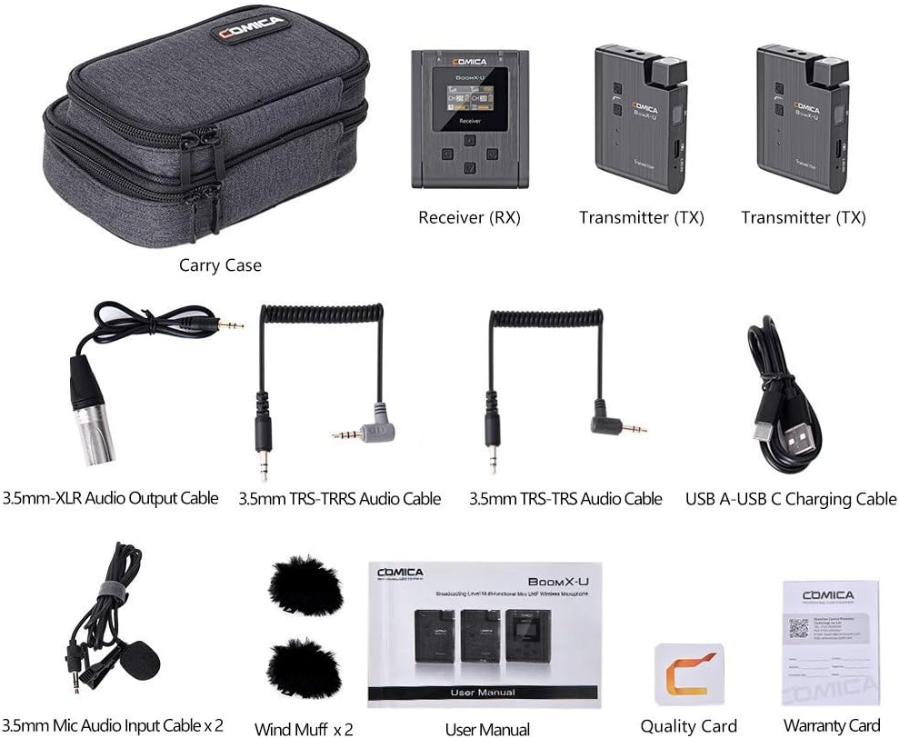 Mini UHF Wireless Lavalier Microphone with 2 Transmitter and 1 Receiver P856