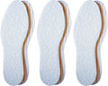 White Terry Cotton Sockless Insoles 3 Pair Z191