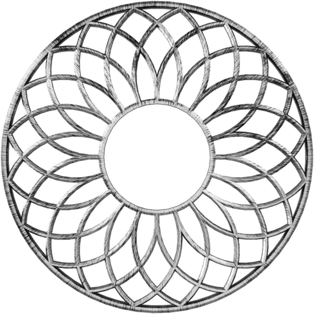 30x22OD PVC Pierced Ceiling Medallion H363