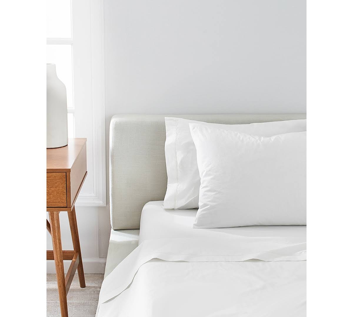 White Washed Percale California King Sheet Set C834731