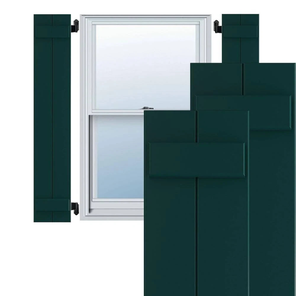 Black Composite Board-n-Batten Shutters (Per Pair) N4940