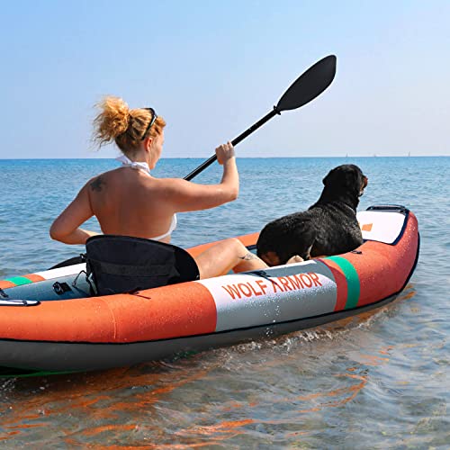 2 Person Inflatable Touring Kayak with EVA Padded Seats S712448