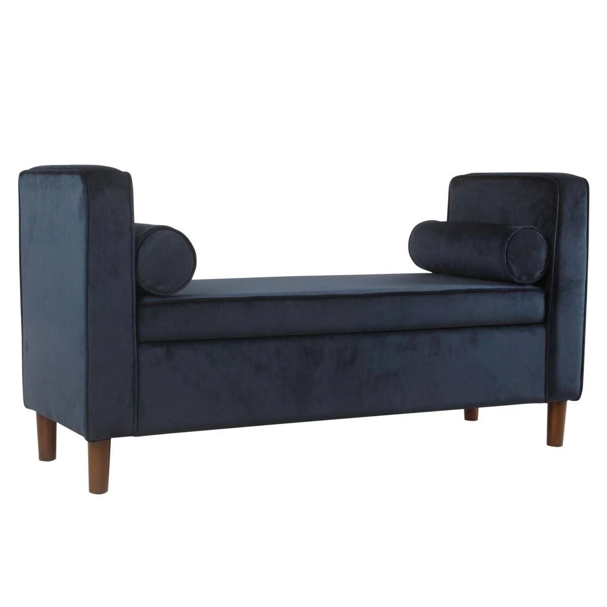 Dark Navy Velvet Storage Bench R88950