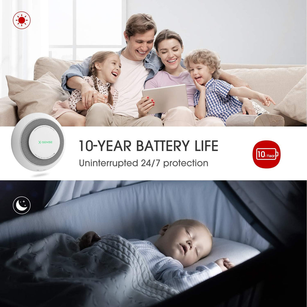 10-Year Battery Combination Smoke and Carbon Monoxide Alarm Detector Pack of 2 H783