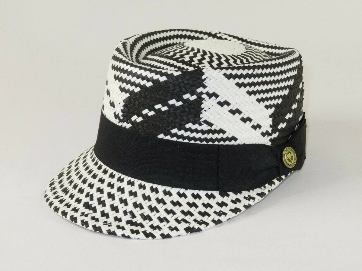 White Black Men Summer Straw Hat I159