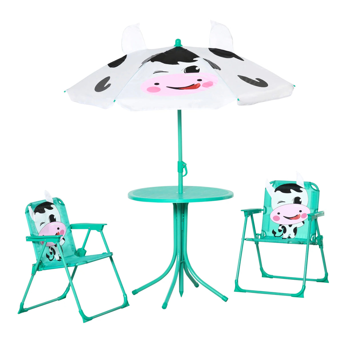 Kids Table and Chair Set with Removable Height Adjustable Umbrella Y1262