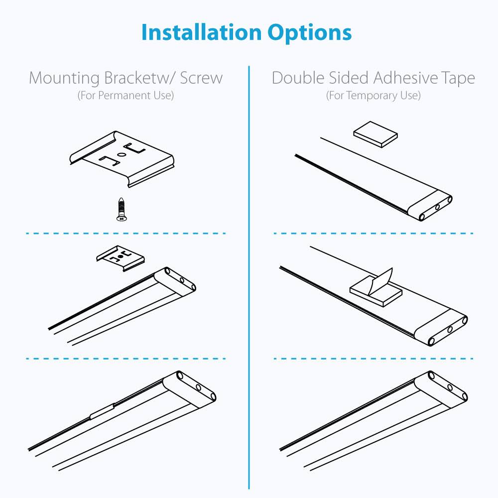6 inch Warm White Modular LED Under Cabinet Lighting Pro Kit B742