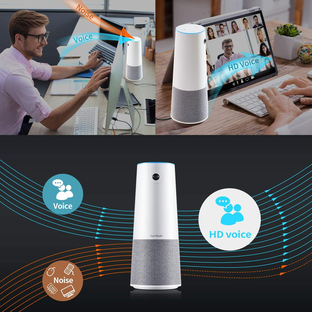 Conference Webcam with Microphone and Speaker, HD 1080P Ultra Wide-Angle Camera Q98355