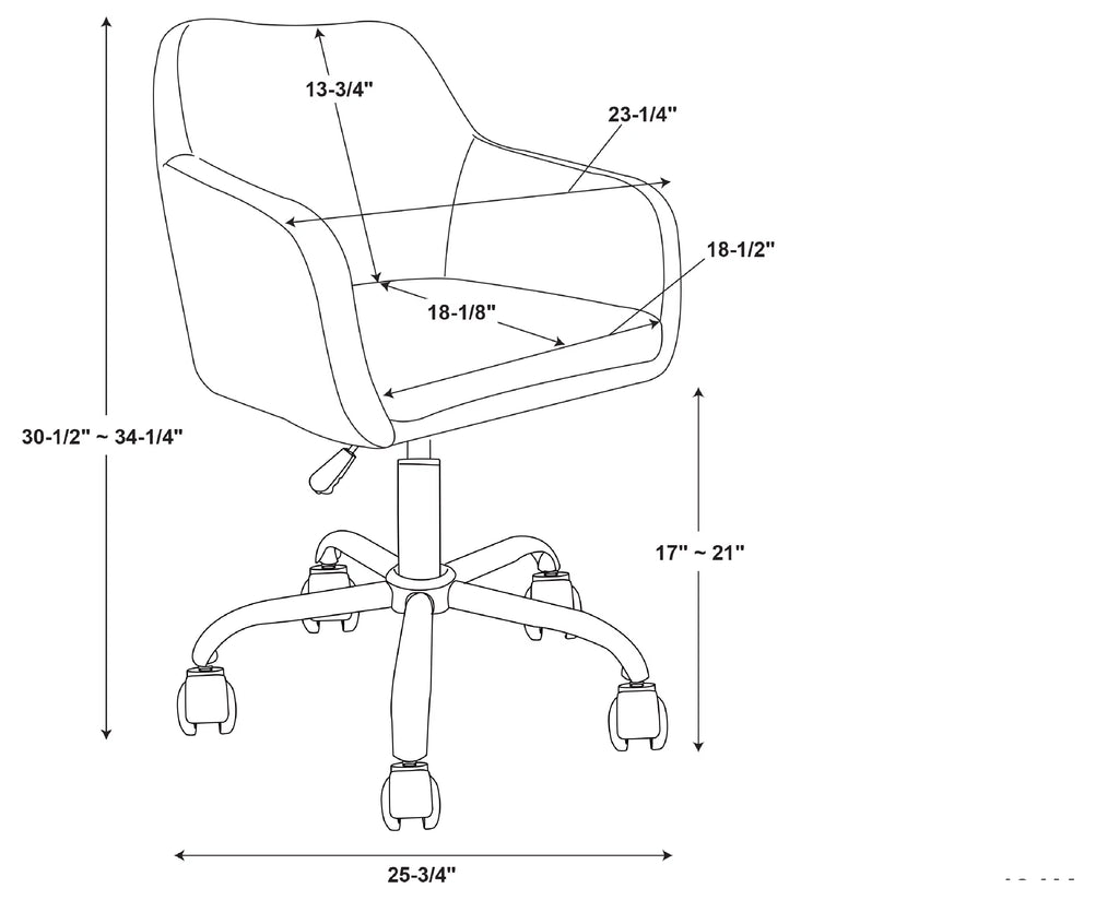 Gray Sherpa Task Chair with Adjustable Height & Swivel B171