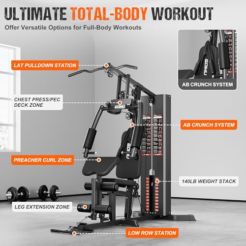M1 Workout Station with 140LBS Weight Stack L184