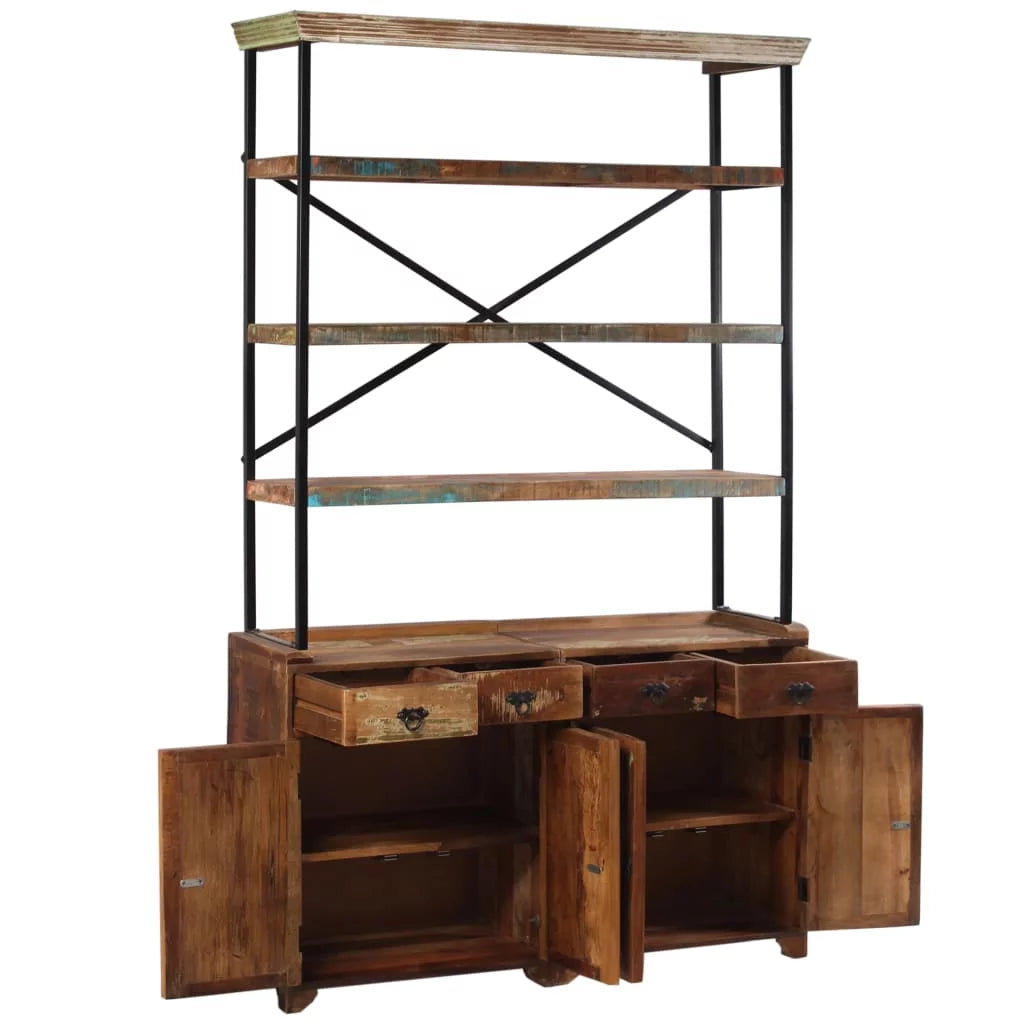 Solid Reclaimed Wood Sideboard with Shelves Z1739