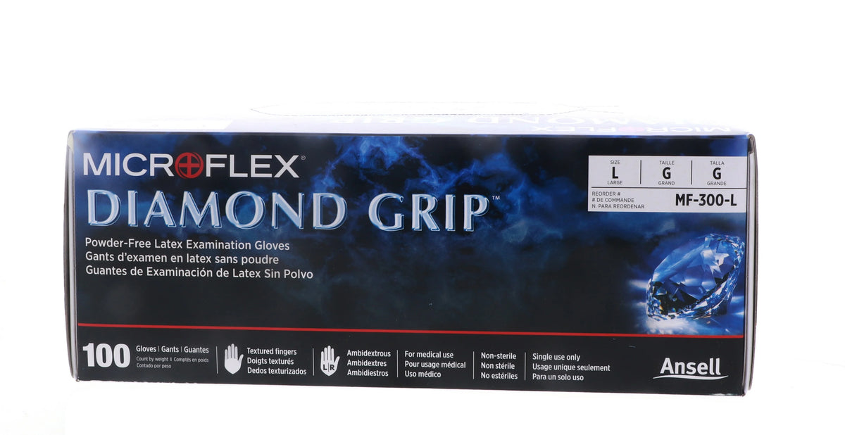 Large White Powder-Free Latex Examination Gloves E460
