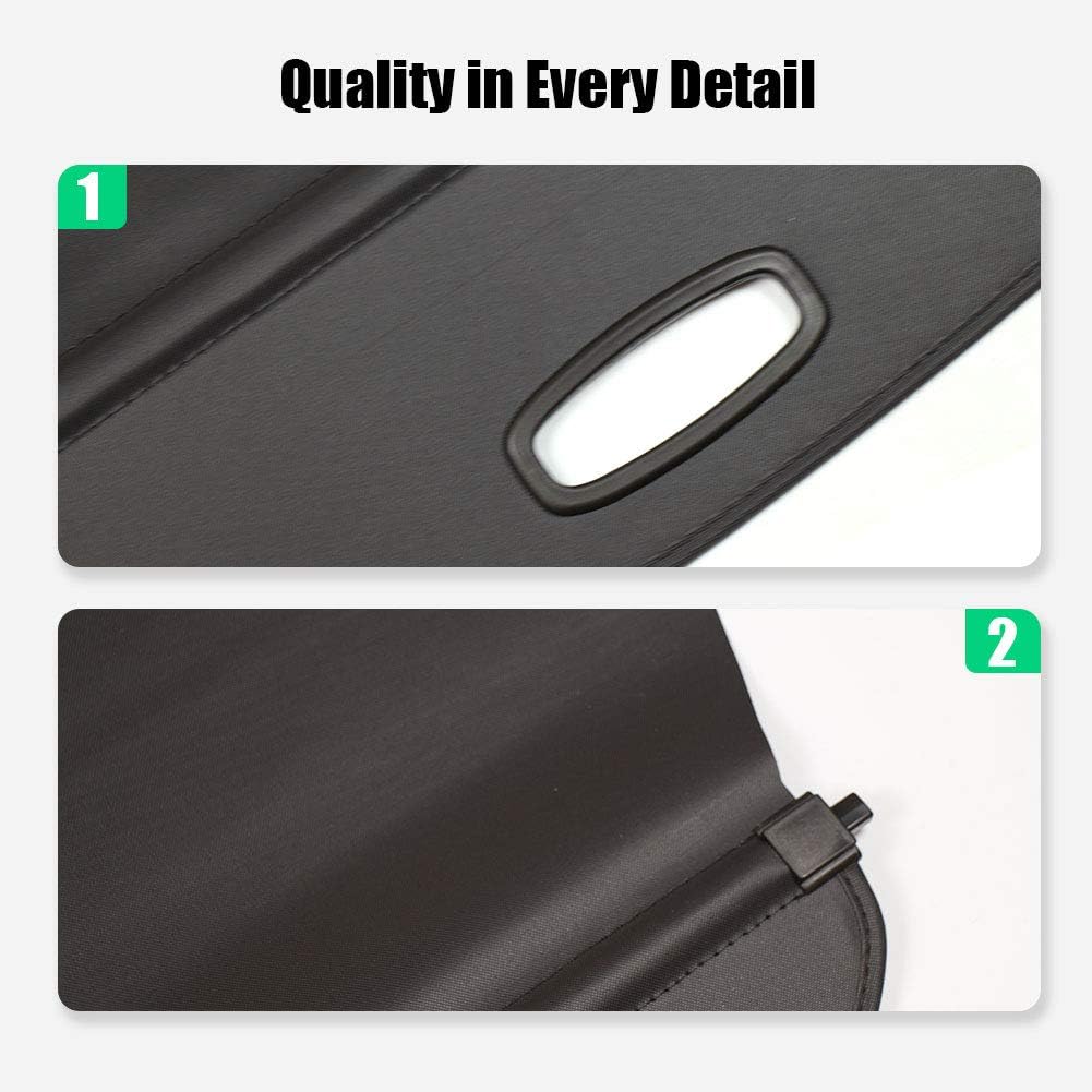 Black Retractable Car Cargo Cover Pack of 2 U54566