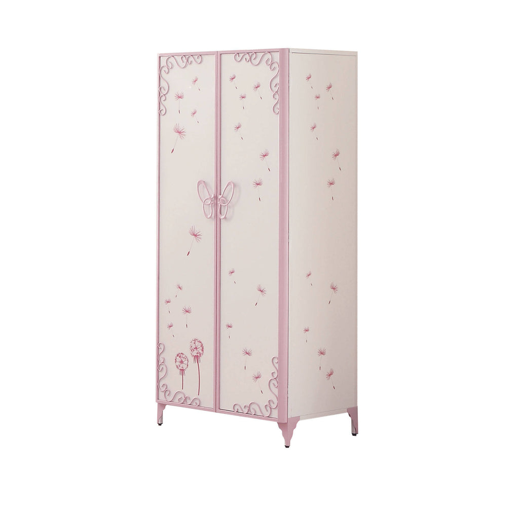 White & Light Purple Armoire M7874