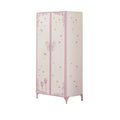 White & Light Purple Armoire M7874