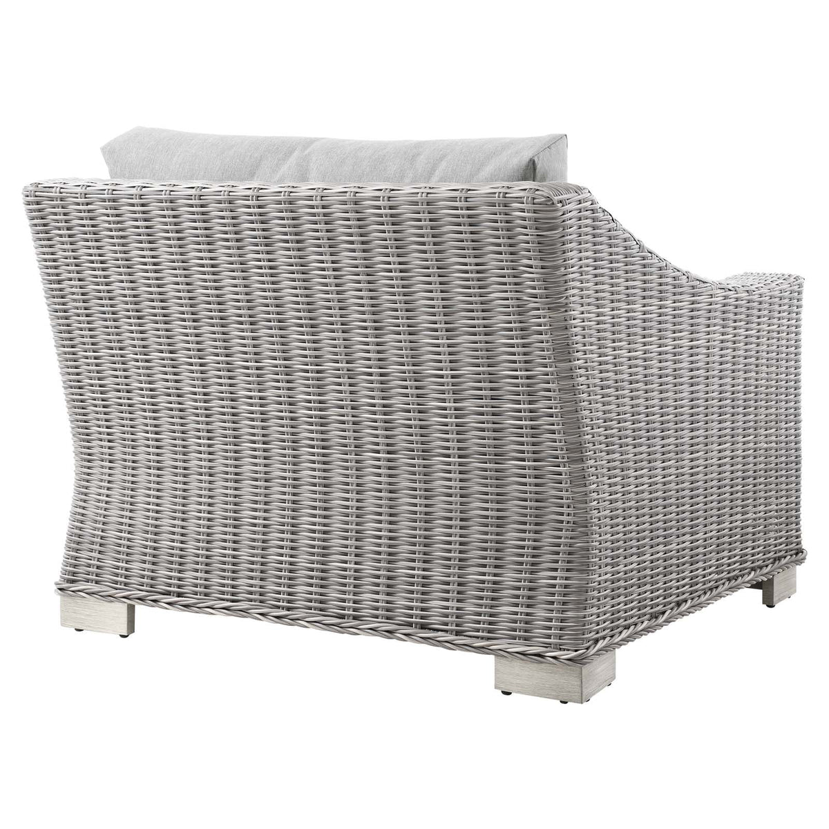 Grey Rattan Wicker Corner Chair K598087