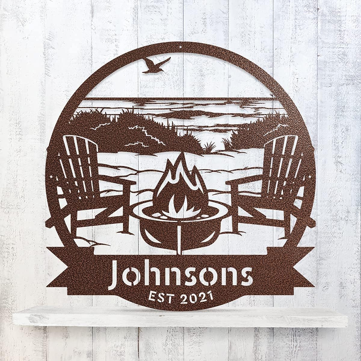 Beach Campfire Monogram Sign, Penny Vein, 18 S9719