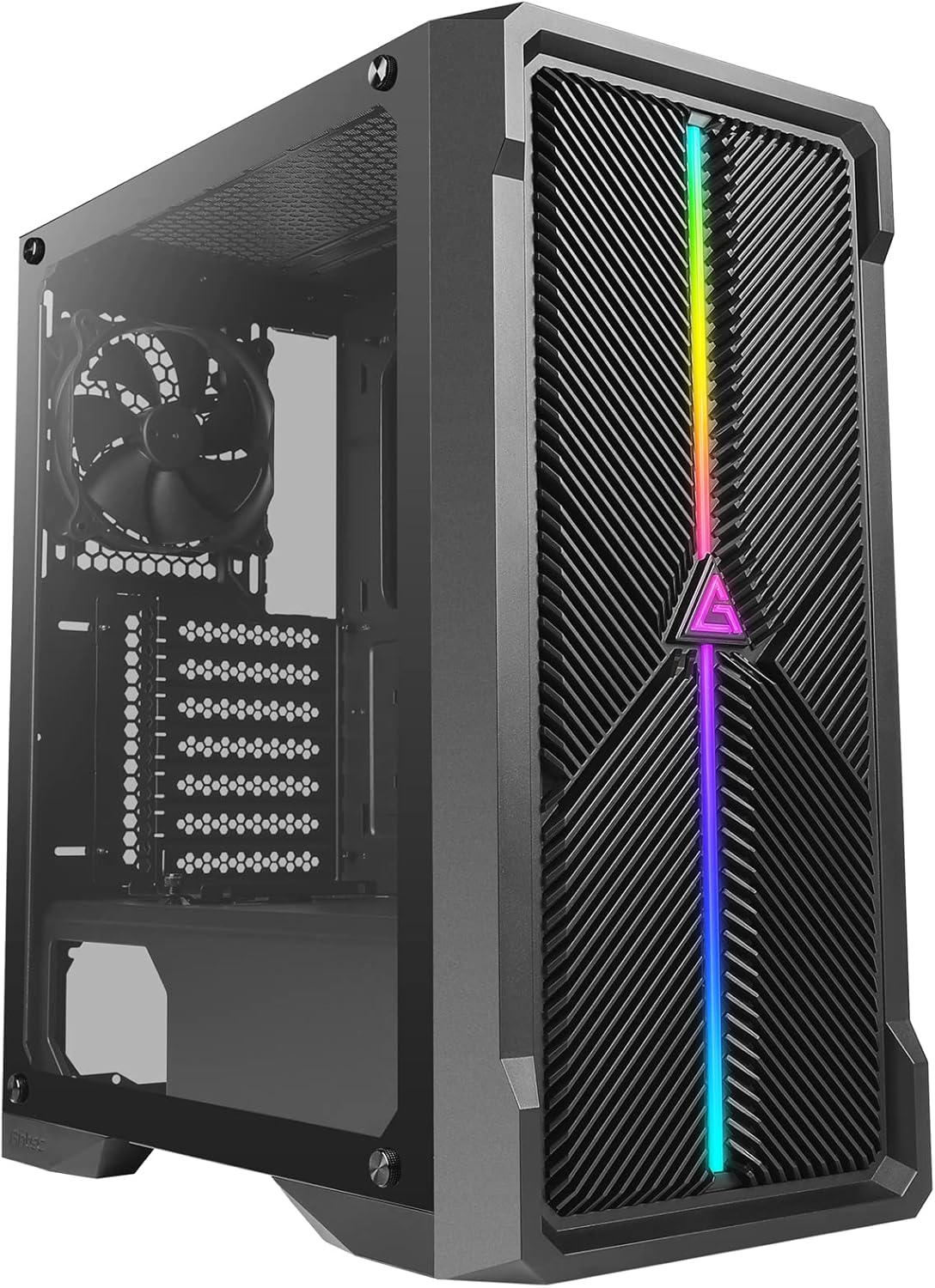 Mid-Tower ATX Gaming Case with Tempered Glass Side Panel and 360 mm Radiator Support F338