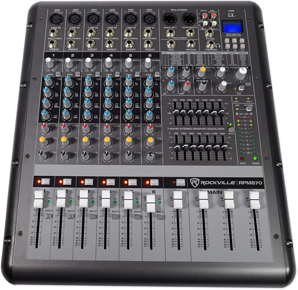 12 Channel 4800w Powered Mixer F7334