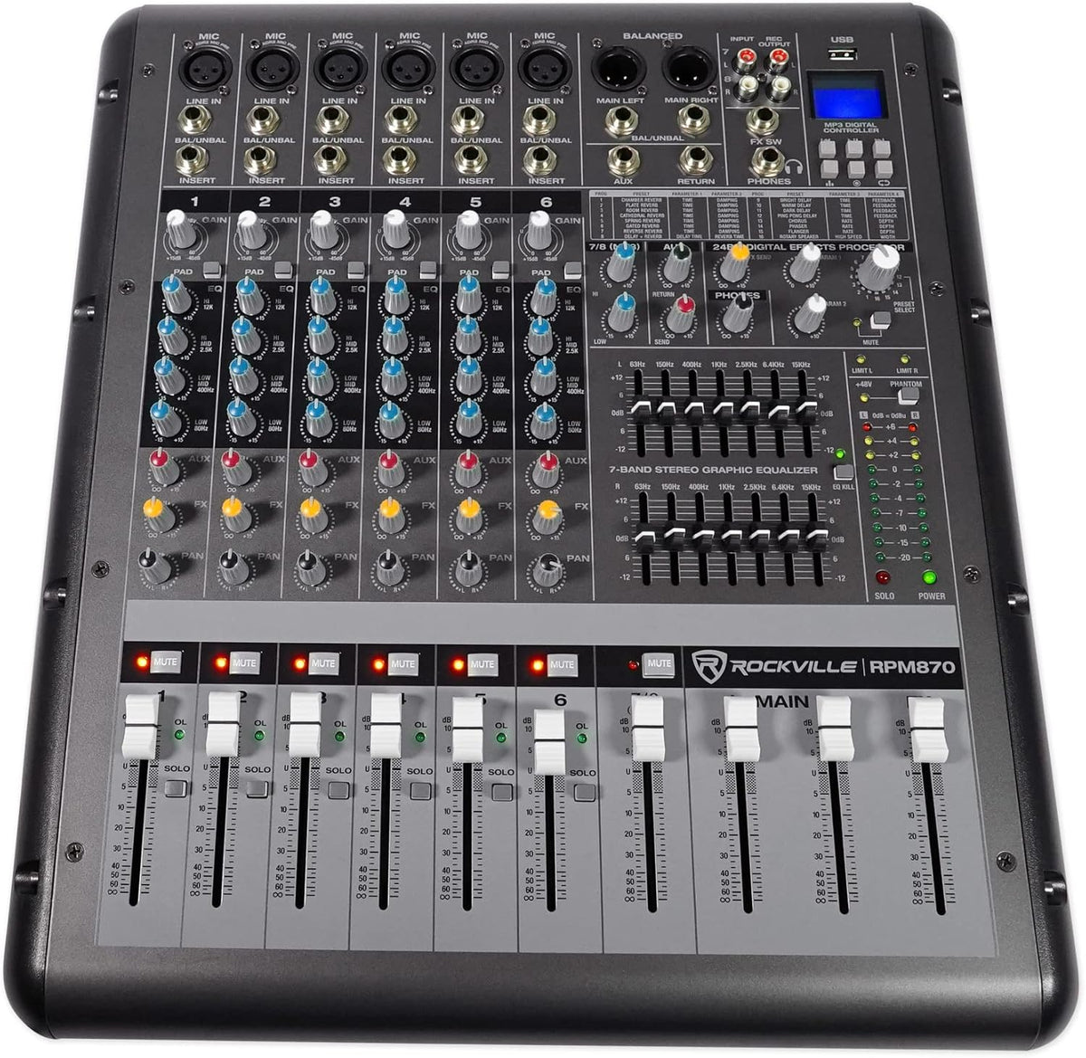 12 Channel 4800w Powered Mixer F7334