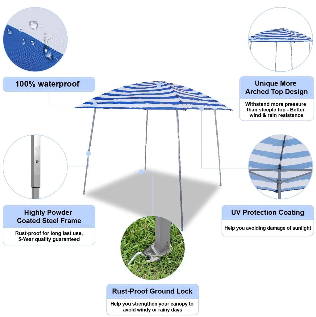 Blue Stripe Lightweight Slant Leg Canopy Tent R44367