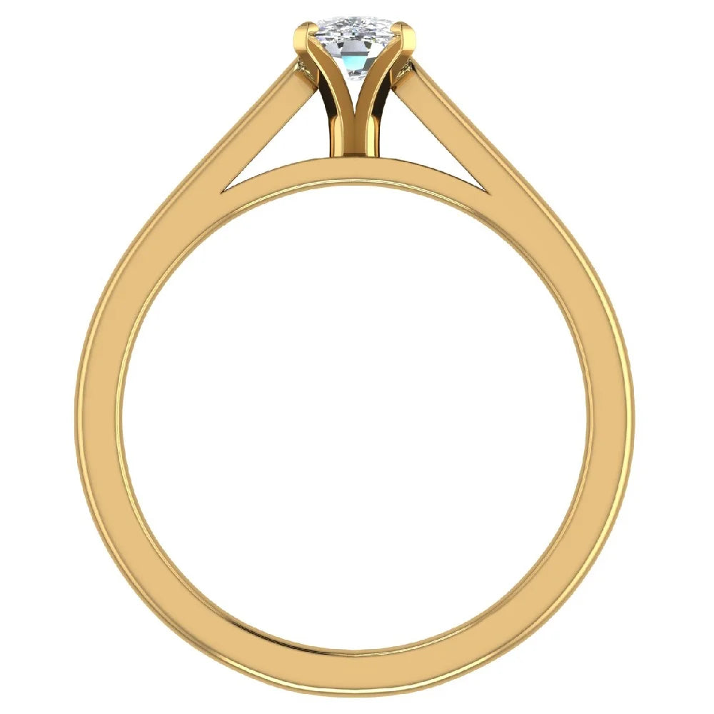 Cushion Solitaire 4-Prong 0.75 Carat 14K Gold Engagement Ring J9341