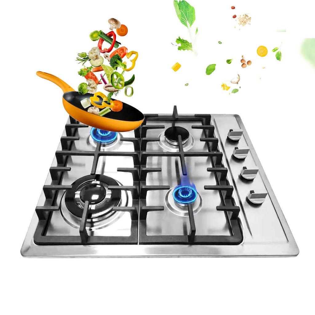Stainless Steel 4-Burner Built-In Gas Cooktop F500