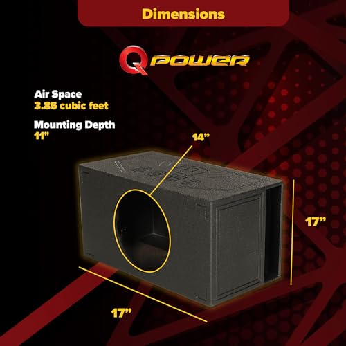 15 Inch Ported Car Subwoofer Sub Box Enclosure with Black Finish P573