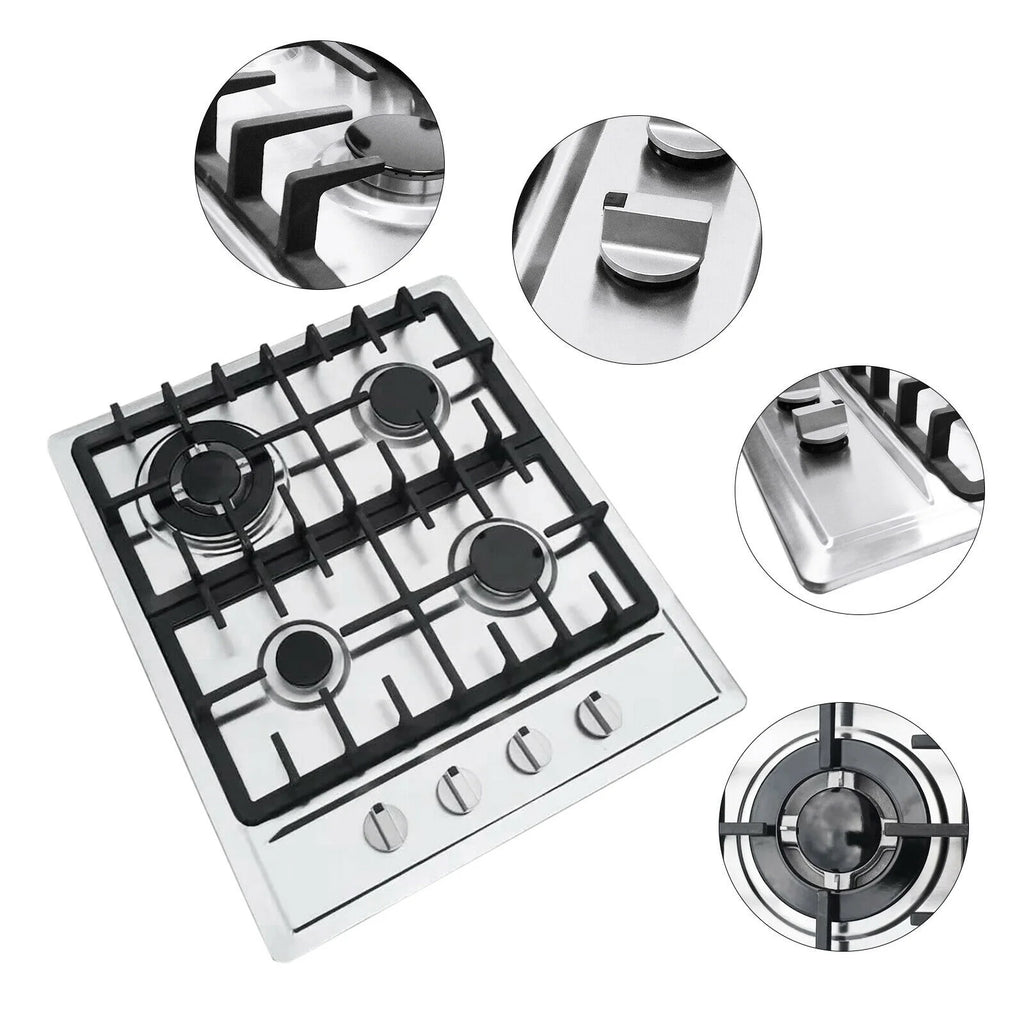 Stainless Steel 4-Burner Built-In Gas Cooktop F500
