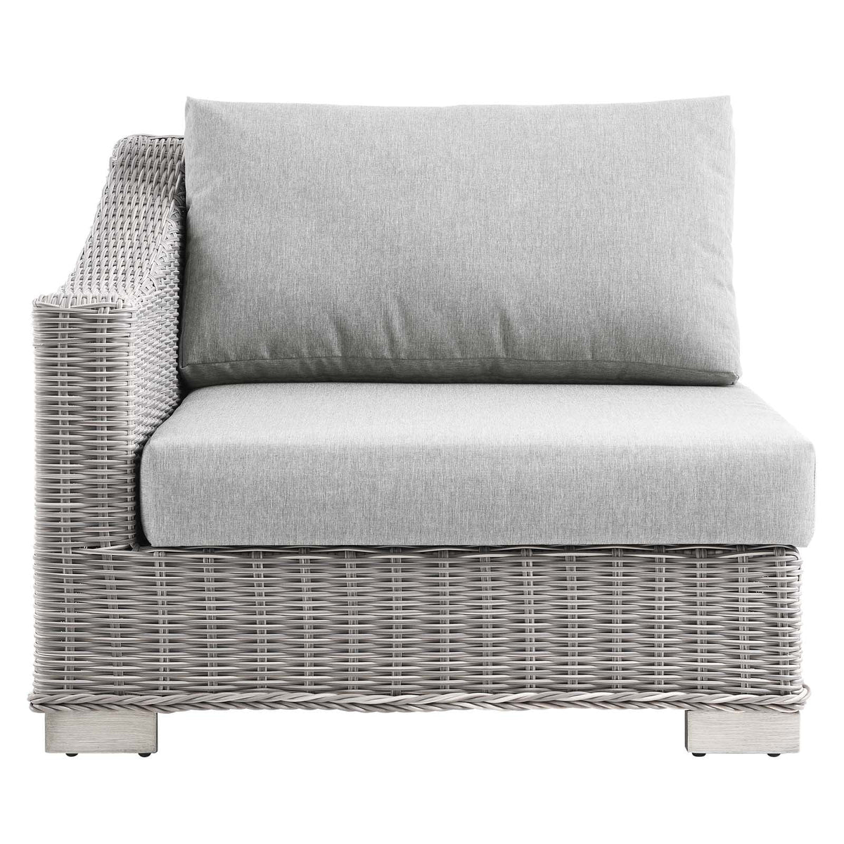 Grey Rattan Wicker Corner Chair K598087