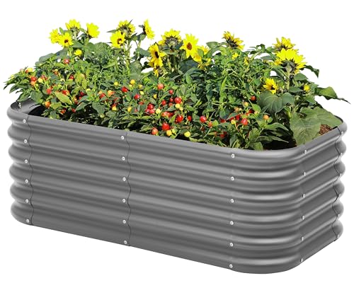 2-Pack 2x1ft Galvanized Raised Garden Bed I412807