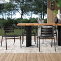 Black Stacking Patio Dining Chair C839
