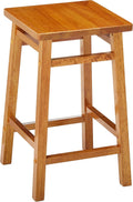 Teak Bar Stool, Pack of 2 F744536