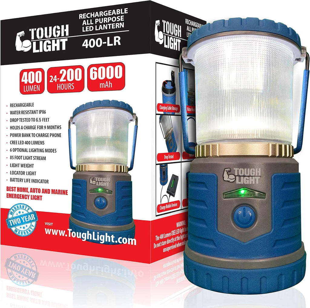 LED Rechargeable Camping and Emergency Lantern with Cell Phone Charger Z598439