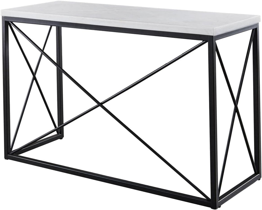 White Marble Top Rectangle Sofa Table P4124