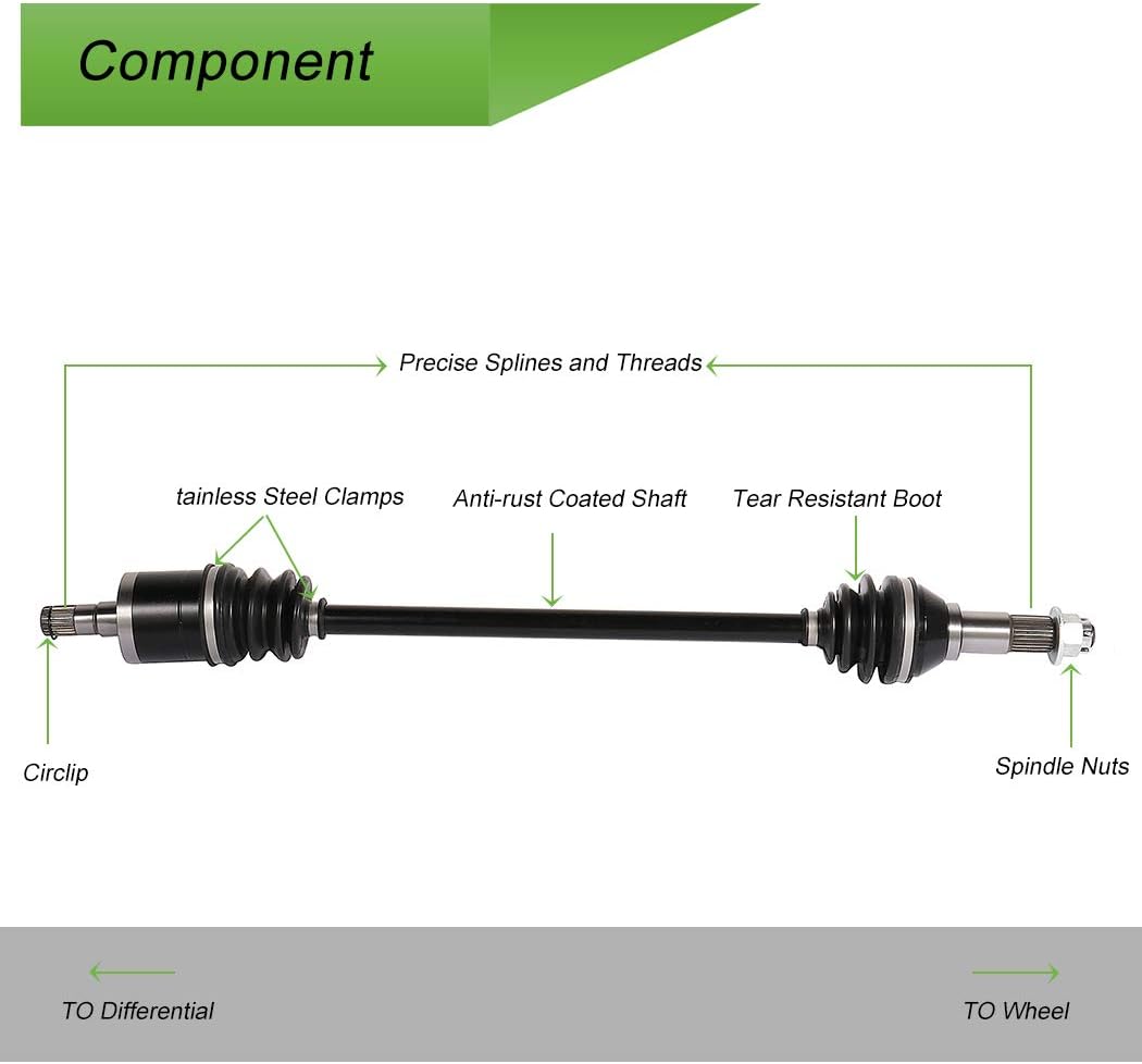 CV Axle Drive Shaft Assembly Front Right Pack of 2 W6114