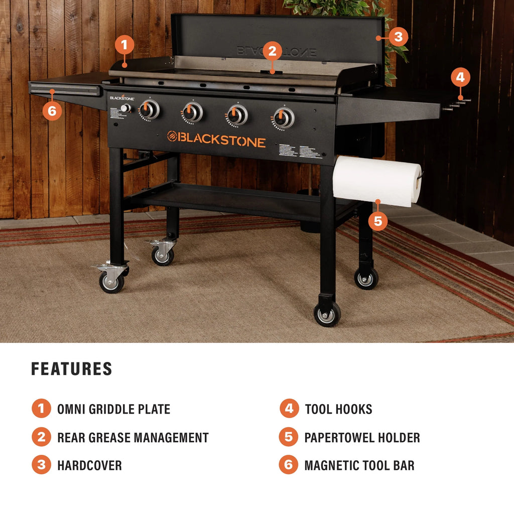 4-Burner Propane Griddle with Hard Cover S454770