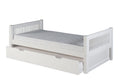 Twin Size Platform Bed with Twin Trundle White F787
