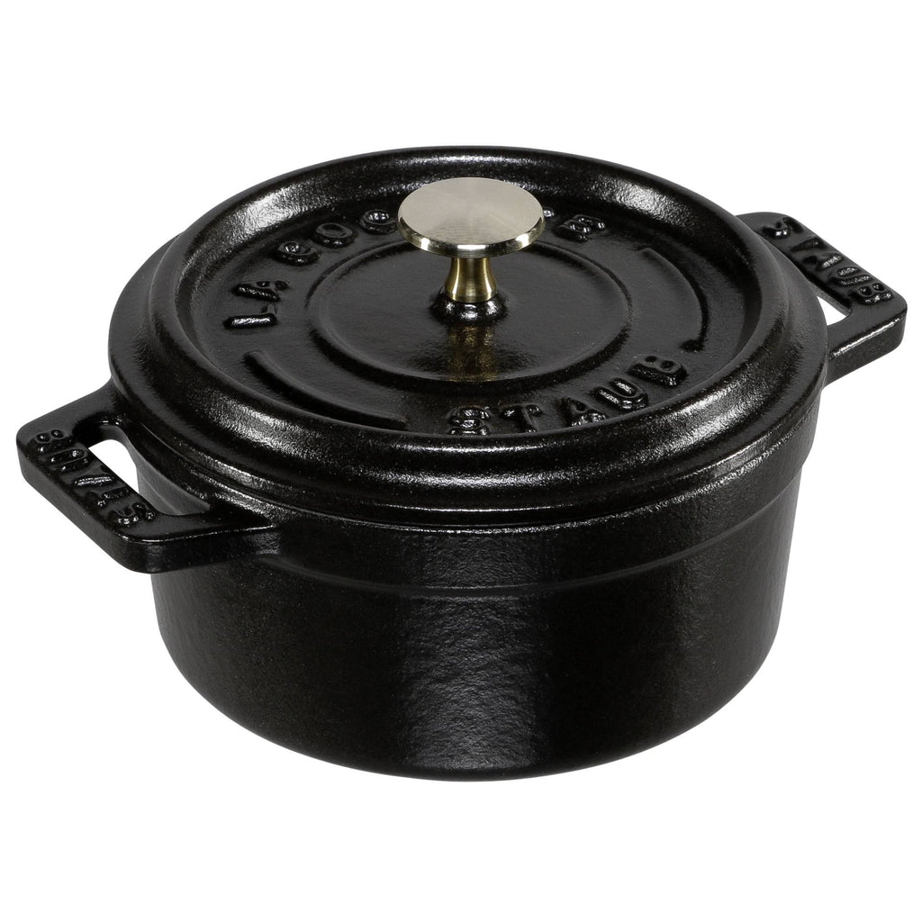 Matte Black Cast Iron Mini Round Cocotte X1049