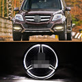 White LED Car Front Grille Badge Hood Star DRL 2 Pack K288