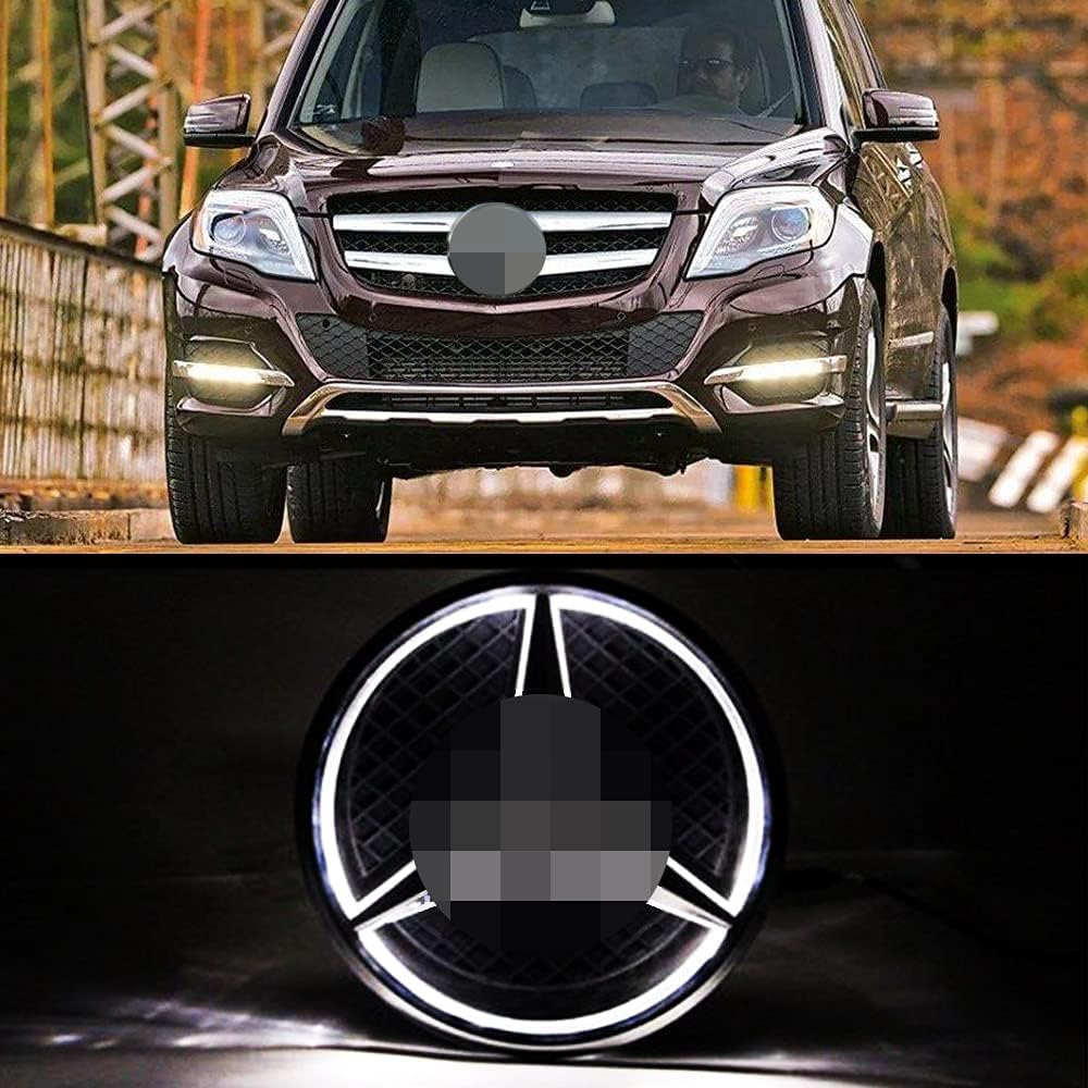 White LED Car Front Grille Badge Hood Star DRL 2 Pack K288