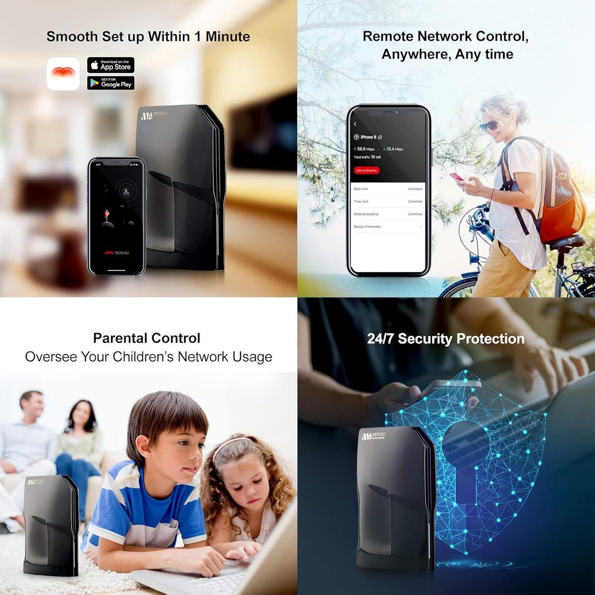 Mesh Wi-Fi 6 Router, 1 Pack, Dual-Band Gigabit, Pearl White P337791