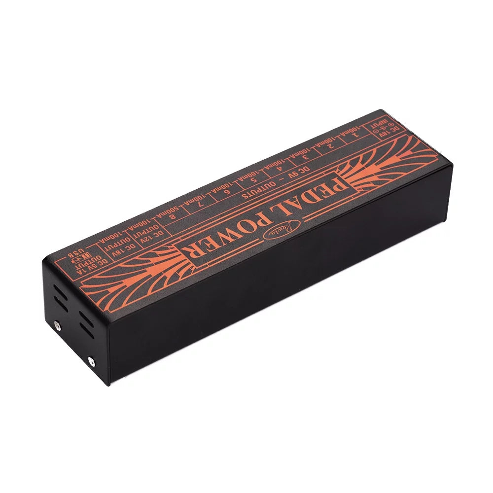 Compact Size Guitar Effect Power Supply Station 10 Isolated DC Outputs for 9V 18V Guitar Effects with 5V USB Output W1002